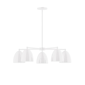 Jill Five Light Chandelier in White (518|CHC41744)
