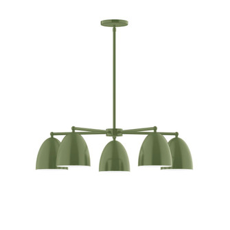 J-Series Five Light Chandelier in Fern Green (518|CHC41722)