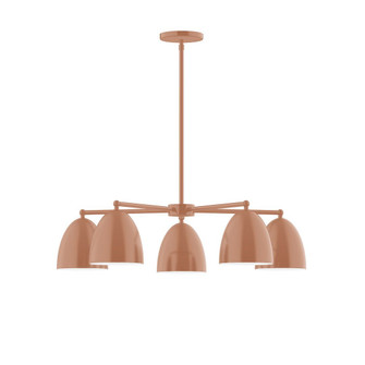 J-Series Five Light Chandelier in Terracotta (518|CHC41719)