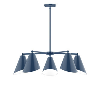 Jasmine Five Light Chandelier in Navy (518|CHC41550)