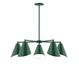 Jasmine Five Light Chandelier in Forest Green (518|CHC41542)