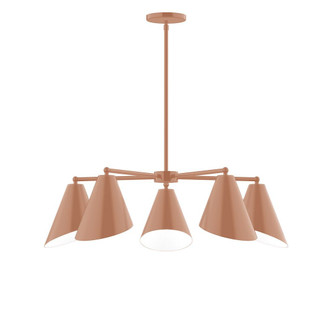 J-Series Five Light Chandelier in Terracotta (518|CHC41519)