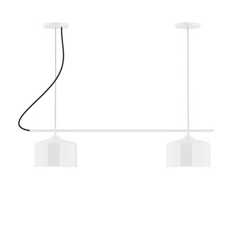 Julia Two Light Linear Chandelier in White (518|CHB41944C22)