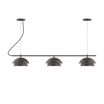 Axis Three Light Linear Chandelier in Architectural Bronze (518|CHAX44551C21)
