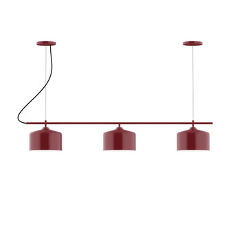 Julia Three Light Linear Chandelier in Barn Red (518|CHA41955)