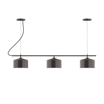 Axis Three Light Linear Chandelier in Architectural Bronze (518|CHA41951C27)