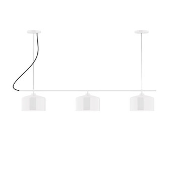 Julia Three Light Linear Chandelier in White (518|CHA41944C04)