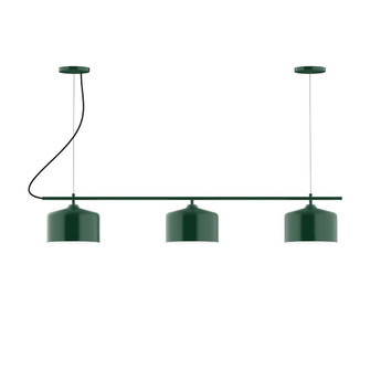 Axis Three Light Linear Chandelier in Forest Green (518|CHA41942C16)