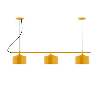 Axis Three Light Linear Chandelier in Bright Yellow (518|CHA41921C22)