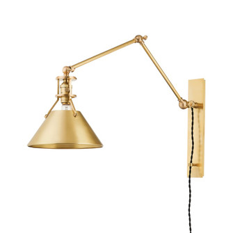 Metal No. 2 One Light Portable Wall Sconce in Aged Brass (70|MDS953AGB)