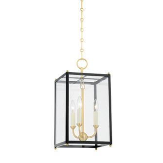 Chaselton Three Light Lantern in Aged Brass (70|MDS1200AGBDBL)