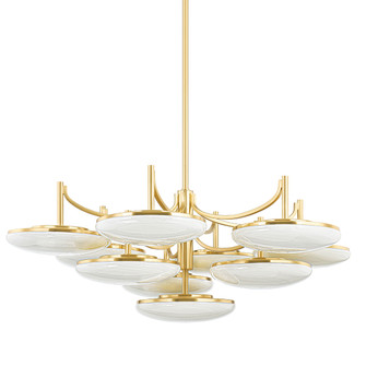 Bregman LED Chandelier in Aged Brass (70|2006AGB)