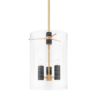 Adonis Three Light Lantern in Vintage Brass (68|35913VB)