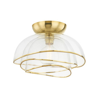 Esme One Light Flush Mount in Vintage Polished Brass (68|35817VPB)