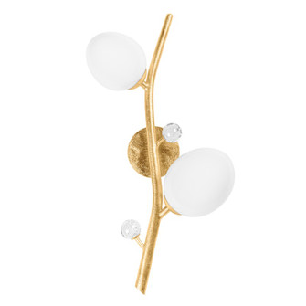 Mirielle Two Light Wall Sconce in Vintage Gold Leaf (68|35402VGL)