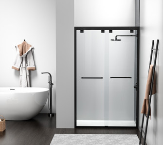 Warren Shower Door in Matte Black (173|SD3034876MBK)