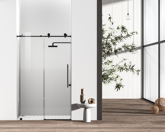 Raleigh Shower Door in Matte Black (173|SD1014876MBK)