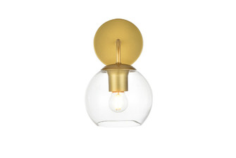Genesis One Light Bath Sconce in Brass (173|LD7321W6BRA)