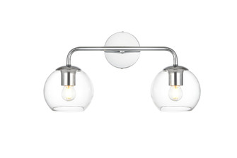 Genesis Two Light Bath Sconce in Chrome and Clear (173|LD7321W19CH)