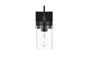 Benny One Light Bath Sconce in Black and Clear (173|LD7319W5BLK)