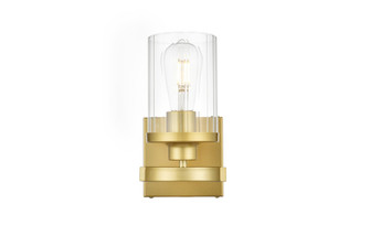 Saanvi One Light Bath Sconce in Brass and Clear (173|LD7316W5BRA)