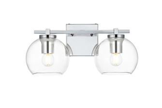 Juelz Two Light Bath Sconce in Chrome and Clear (173|LD7311W15CH)