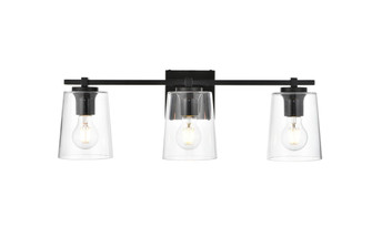 Kacey Three Light Bath Sconce in Black and Clear (173|LD7310W23BLK)