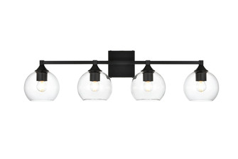 Foster Four Light Bath Sconce in Black and Clear (173|LD7308W33BLK)
