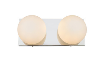 Jaylin Two Light Bath Sconce in Chrome and frosted white (173|LD7303W14CH)