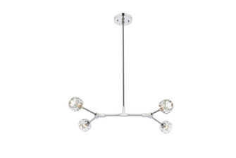 Zayne Four Light Pendant in Chrome and Clear (173|3508D30C)