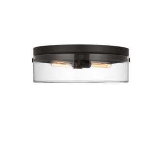 Garrett Two Light Flush Mount in Aged Iron (454|CF1032AI)