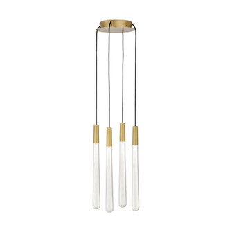 Pylon LED Chandelier in Natural Brass (182|700TRSPPYLC4RNBLED930)