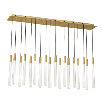 Pylon LED Chandelier in Natural Brass (182|700TRSPPYLC18TNBLED277)