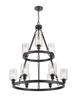 Ballston Nine Light Chandelier in Matte Black (405|8203BKG804)