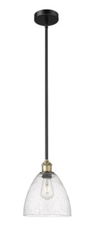 Edison One Light Mini Pendant in Black Antique Brass (405|6161SBABGBD94)