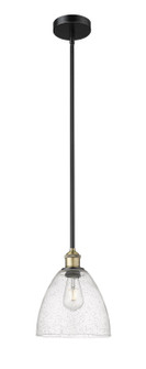 Edison One Light Mini Pendant in Black Antique Brass (405|6161SBABGBD94)