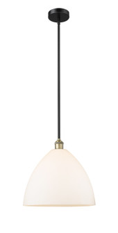Edison One Light Pendant in Black Antique Brass (405|6161SBABGBD161)