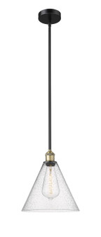 Edison One Light Mini Pendant in Black Antique Brass (405|6161SBABGBC124)