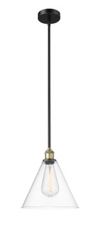 Edison One Light Mini Pendant in Black Antique Brass (405|6161SBABGBC122)