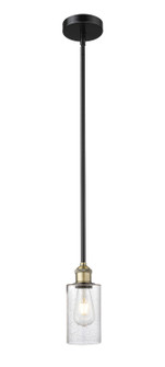 Edison One Light Mini Pendant in Black Antique Brass (405|6161SBABG804)