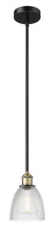 Edison One Light Mini Pendant in Black Antique Brass (405|6161SBABG382)