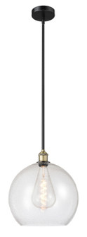 Edison One Light Pendant in Black Antique Brass (405|6161SBABG12414)