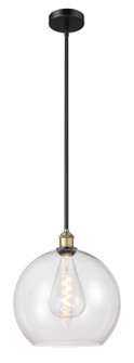 Edison One Light Pendant in Black Antique Brass (405|6161SBABG12214)
