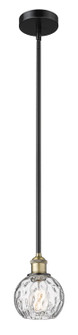 Edison One Light Mini Pendant in Black Antique Brass (405|6161SBABG12156)