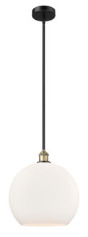 Edison One Light Pendant in Black Antique Brass (405|6161SBABG12114)