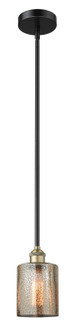 Edison One Light Mini Pendant in Black Antique Brass (405|6161SBABG116)