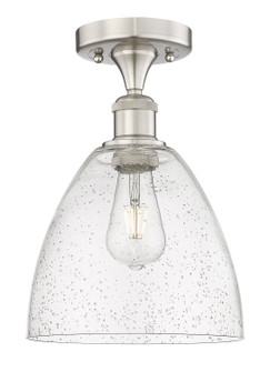 Edison One Light Semi-Flush Mount in Satin Gold (405|6161FSGGBD94)