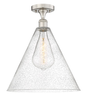 Edison One Light Semi-Flush Mount in Satin Gold (405|6161FSGGBC162)