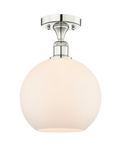 Edison One Light Semi-Flush Mount in Polished Nickel (405|6161FPNG12110)