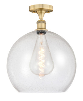 Edison One Light Semi-Flush Mount in Brushed Brass (405|6161FBBG12414)